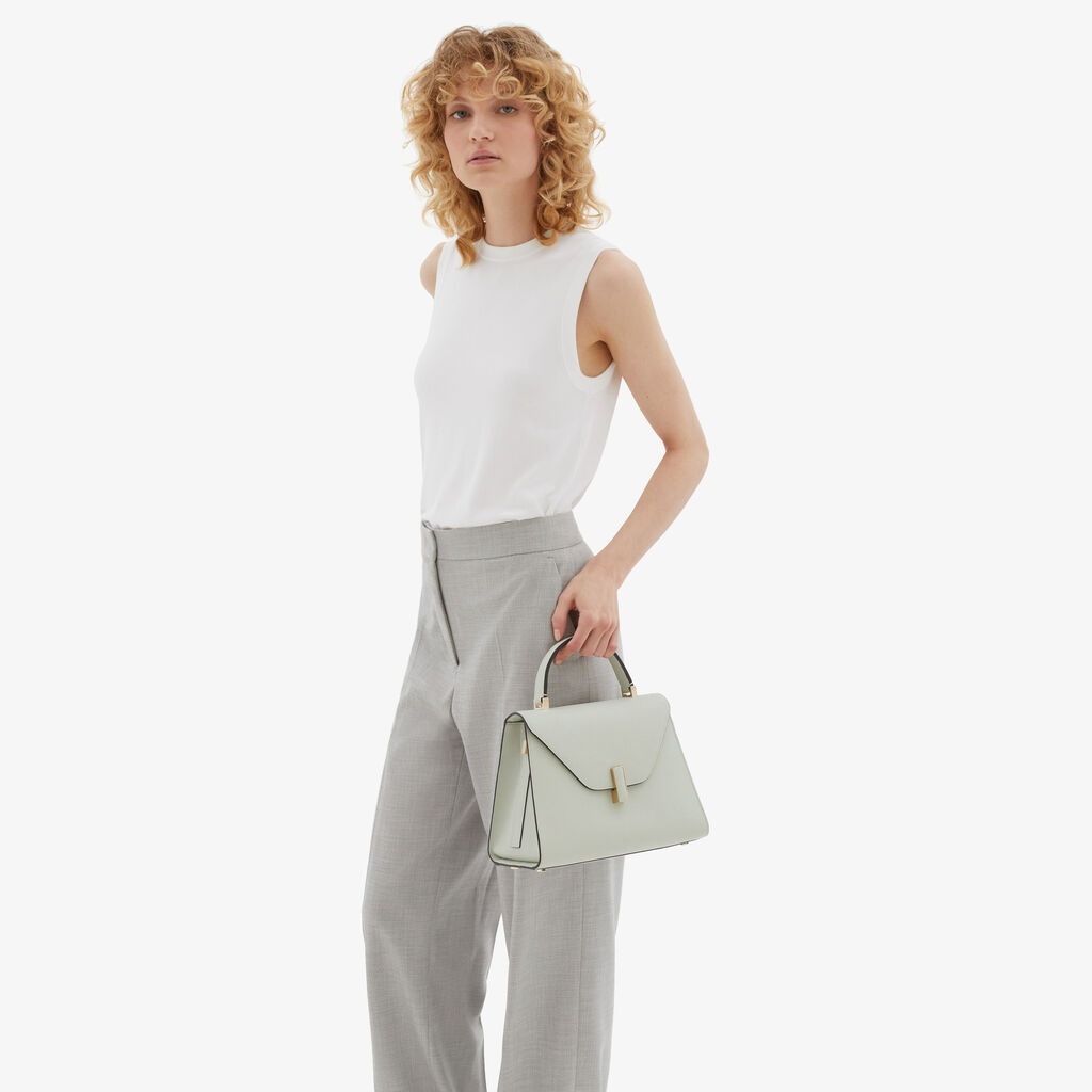 Valextra Borsetta A Mano Media In Pelle Bianca | Valextra Iside