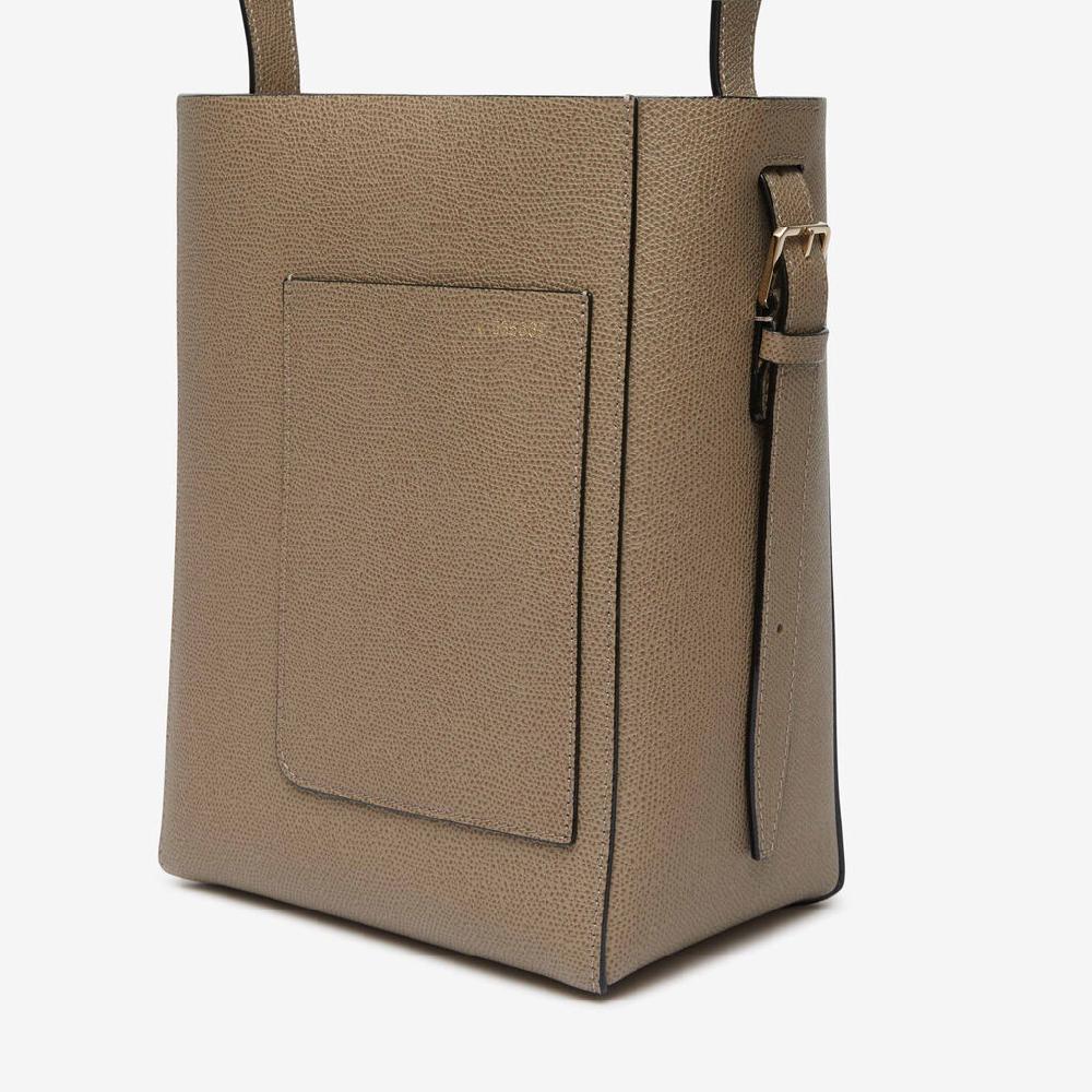 Valextra Borsetta A Secchiello Da Donna In Pelle Marrone | Valextra Soft