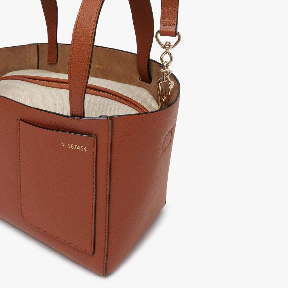 Valextra Borsetta A Secchiello Da Donna Marrone Di Lusso | Valextra Soft