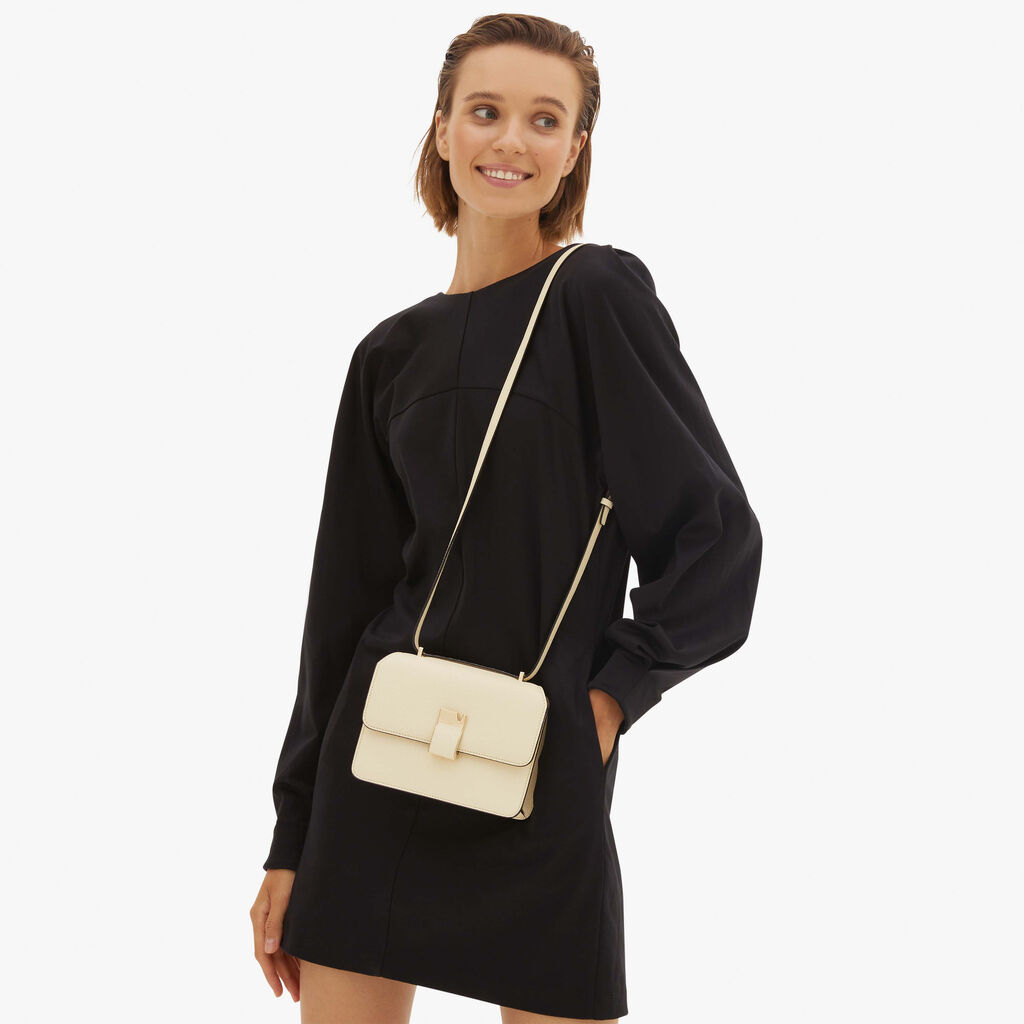 Valextra Borsetta A Spalla Mini In Pelle Bianca | Valextra NoLo