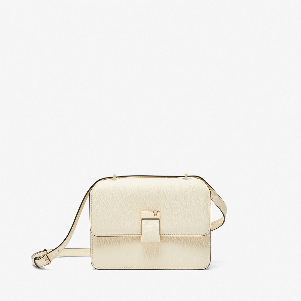 Valextra Borsetta a spalla Mini in Pelle Bianca | Valextra NoLo