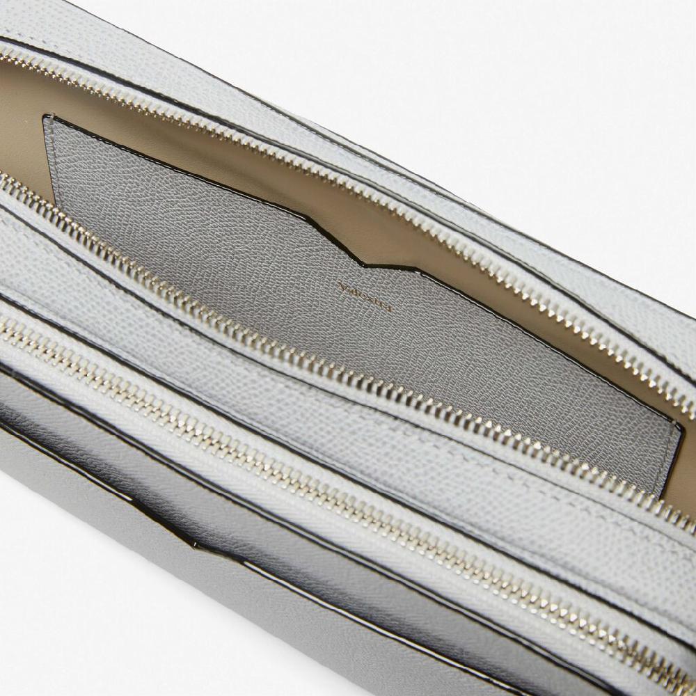 Valextra Borsetta A Tracolla Bum Bag In Pelle Grigia | Valextra V-Line