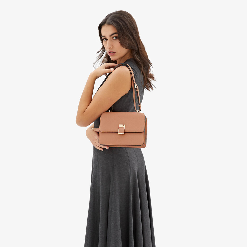 Valextra Borsetta A Tracolla Da Donna Di Lusso In Pelle Marrone | Valextra