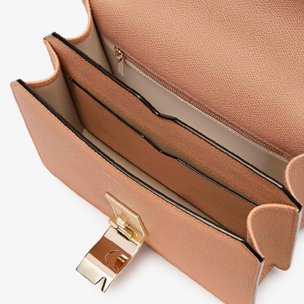 Valextra Borsetta A Tracolla Da Donna Di Lusso In Pelle Marrone | Valextra