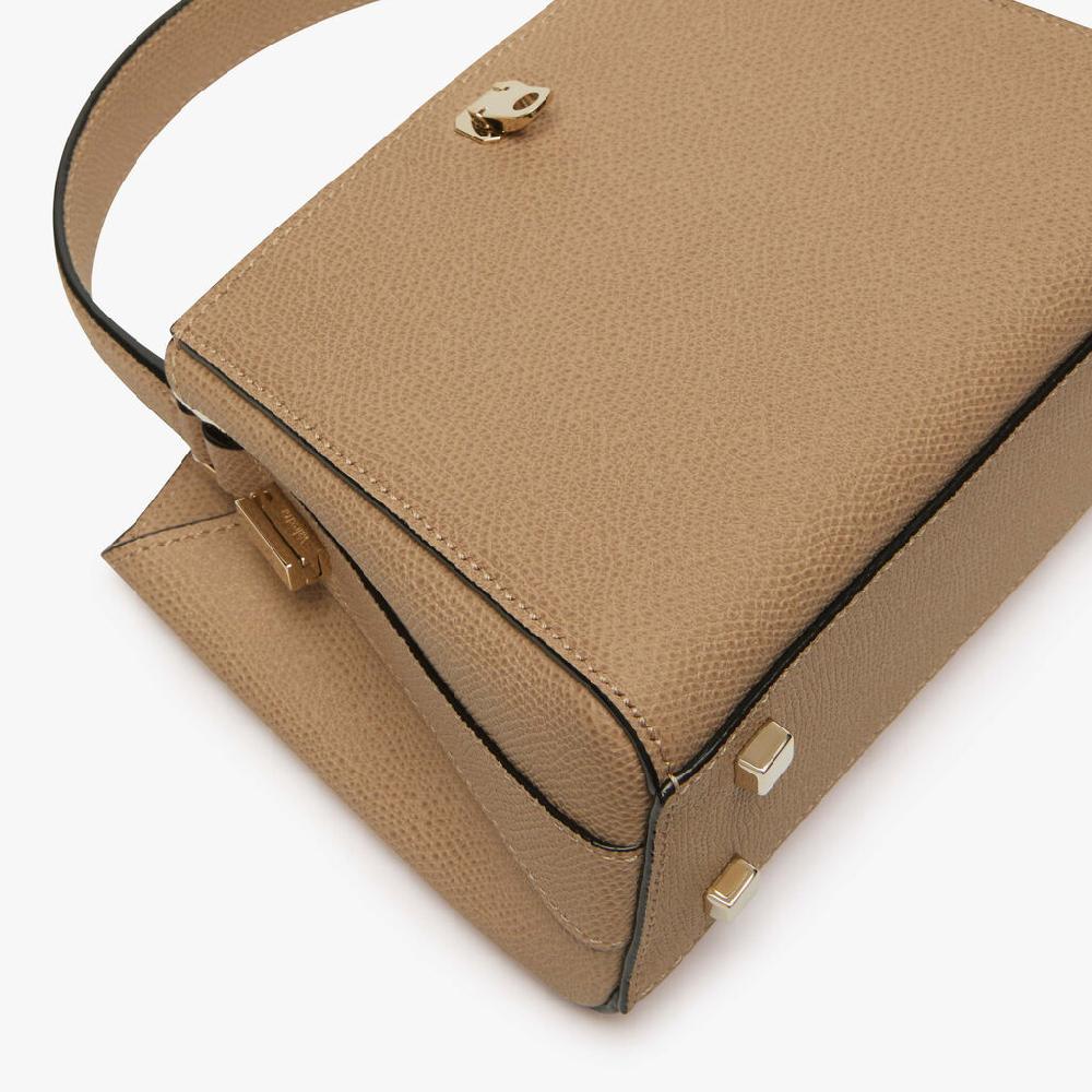 Valextra Borsetta A Tracolla Da Donna In Pelle Beige | Valextra Brera