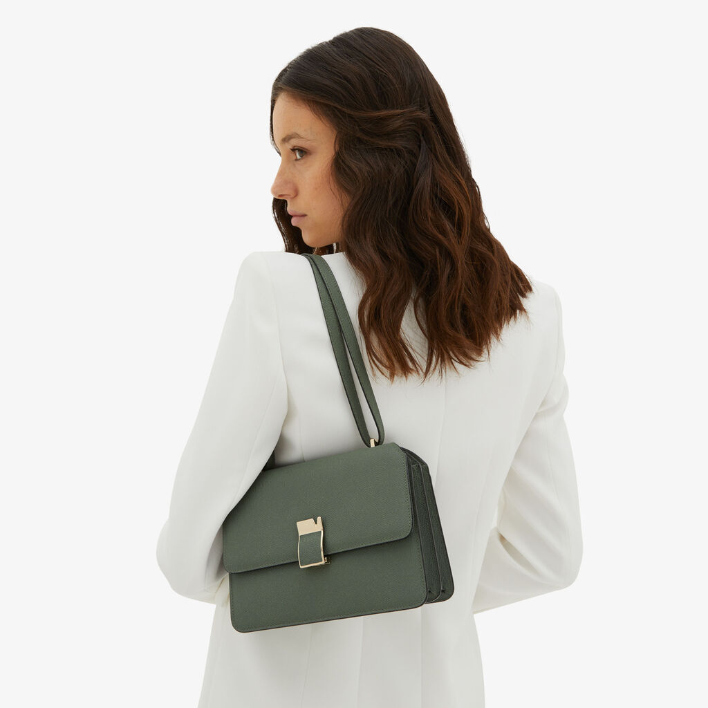 Valextra Borsetta A Tracolla Da Donna In Pelle Verde | Valextra