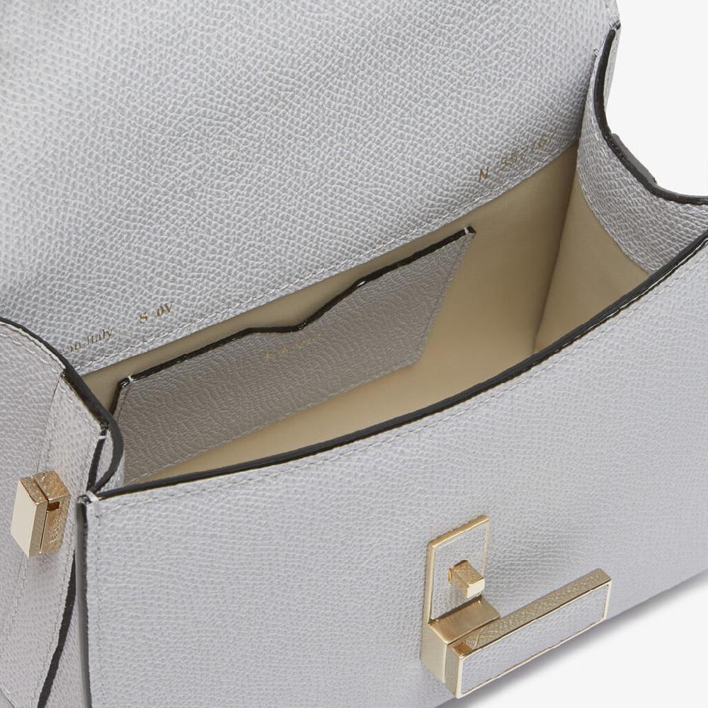 Valextra Borsetta A Tracolla In Pelle Grigia Sasso | Valextra Iside