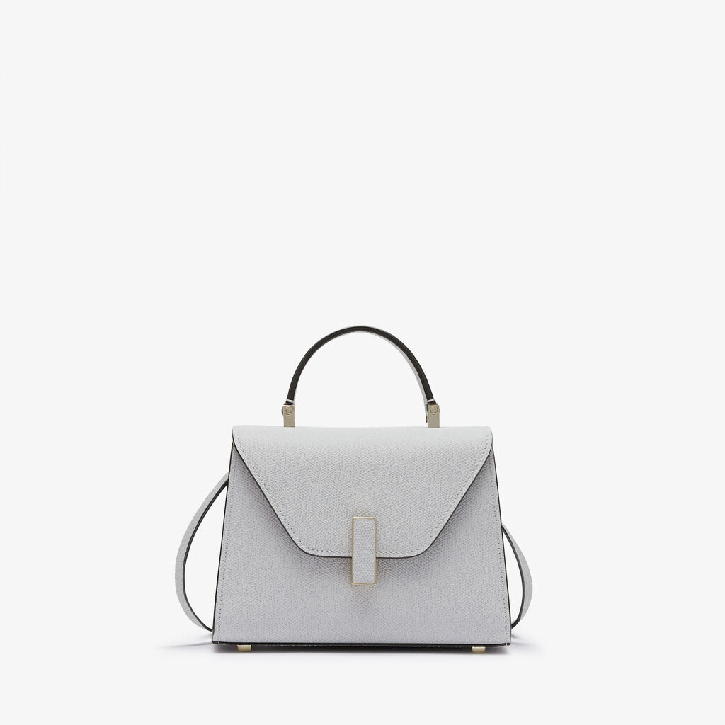 Valextra Borsetta a tracolla in Pelle Grigia Sasso | Valextra Iside