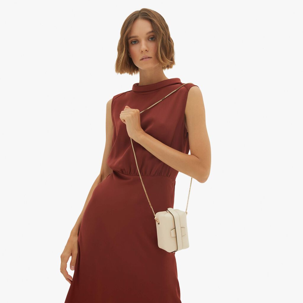 Valextra Borsetta A Tracolla Nano In Pelle Bianca | Valextra Tric Trac