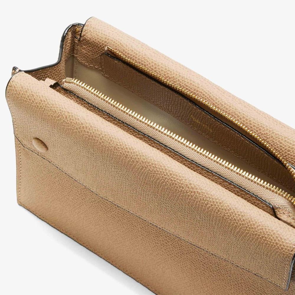 Valextra Borsetta A Tracolla Piccola In Pelle Beige | Valextra Pocket