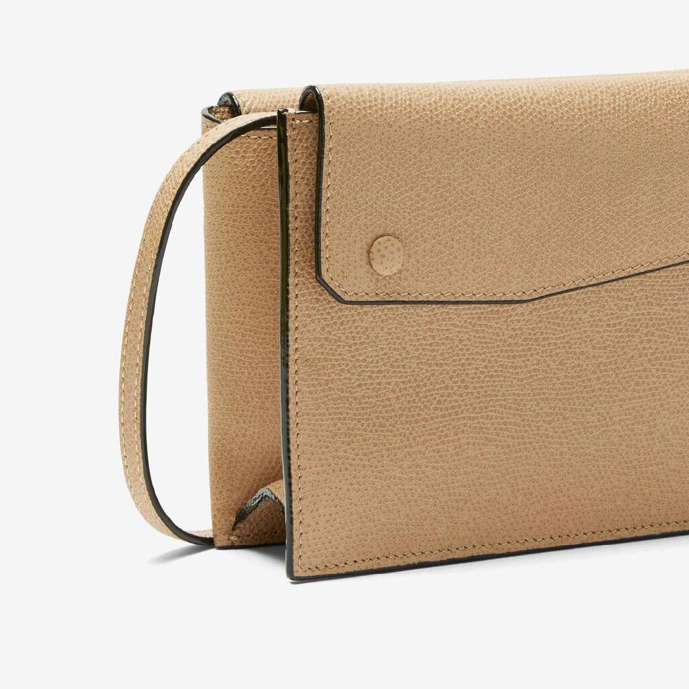 Valextra Borsetta A Tracolla Piccola In Pelle Beige | Valextra Pocket