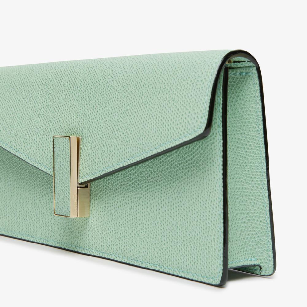 Valextra Borsetta Clutch In Pelle Con Tracolla Dorata | Valextra Iside