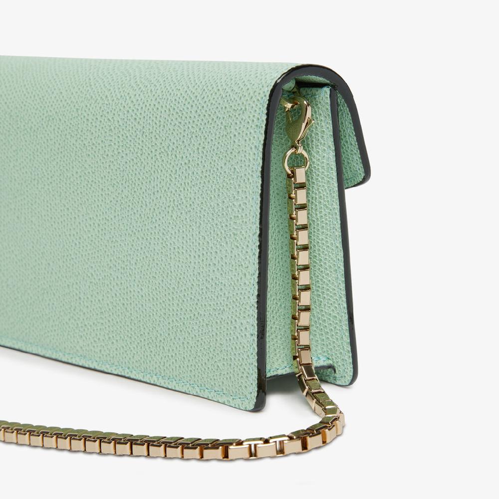 Valextra Borsetta Clutch In Pelle Con Tracolla Dorata | Valextra Iside