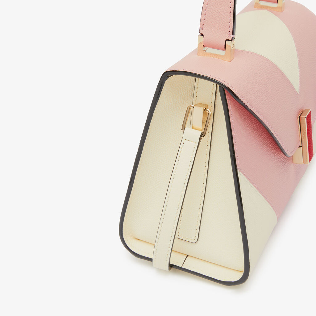 Valextra Borsetta Da Donna Di Lusso In Pelle Bianca E Rosa | Valextra Iside