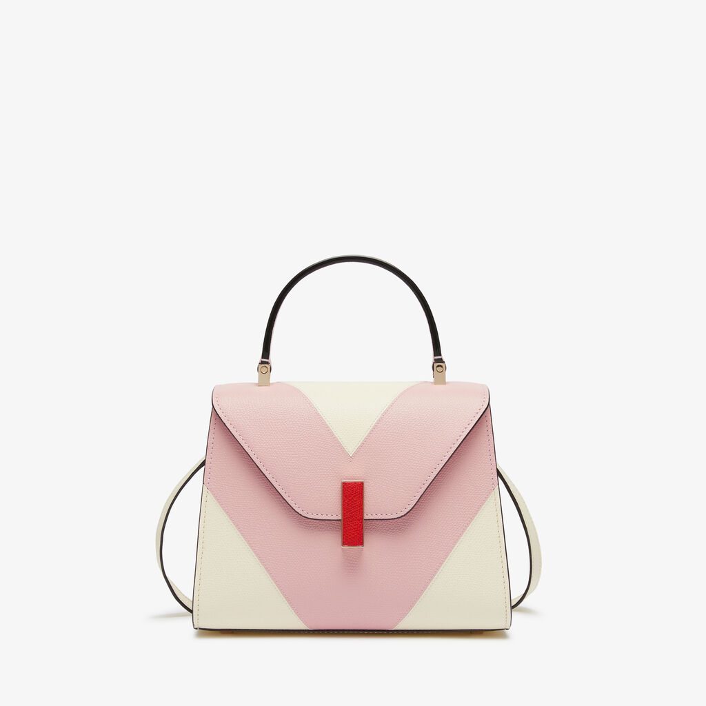 Valextra Borsetta da Donna di Lusso in Pelle Bianca e Rosa | Valextra Iside