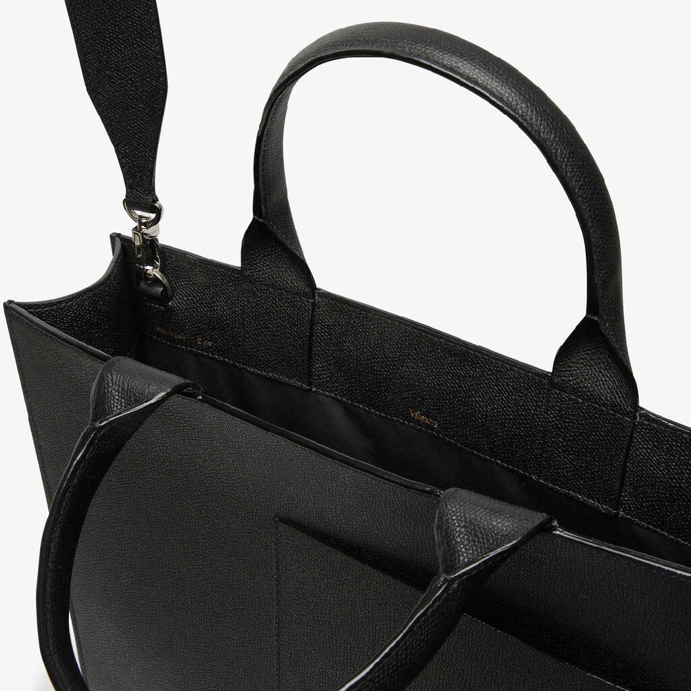 Valextra Borsetta Da Donna Media In Pelle Di Lusso Nera | Valextra Boxy