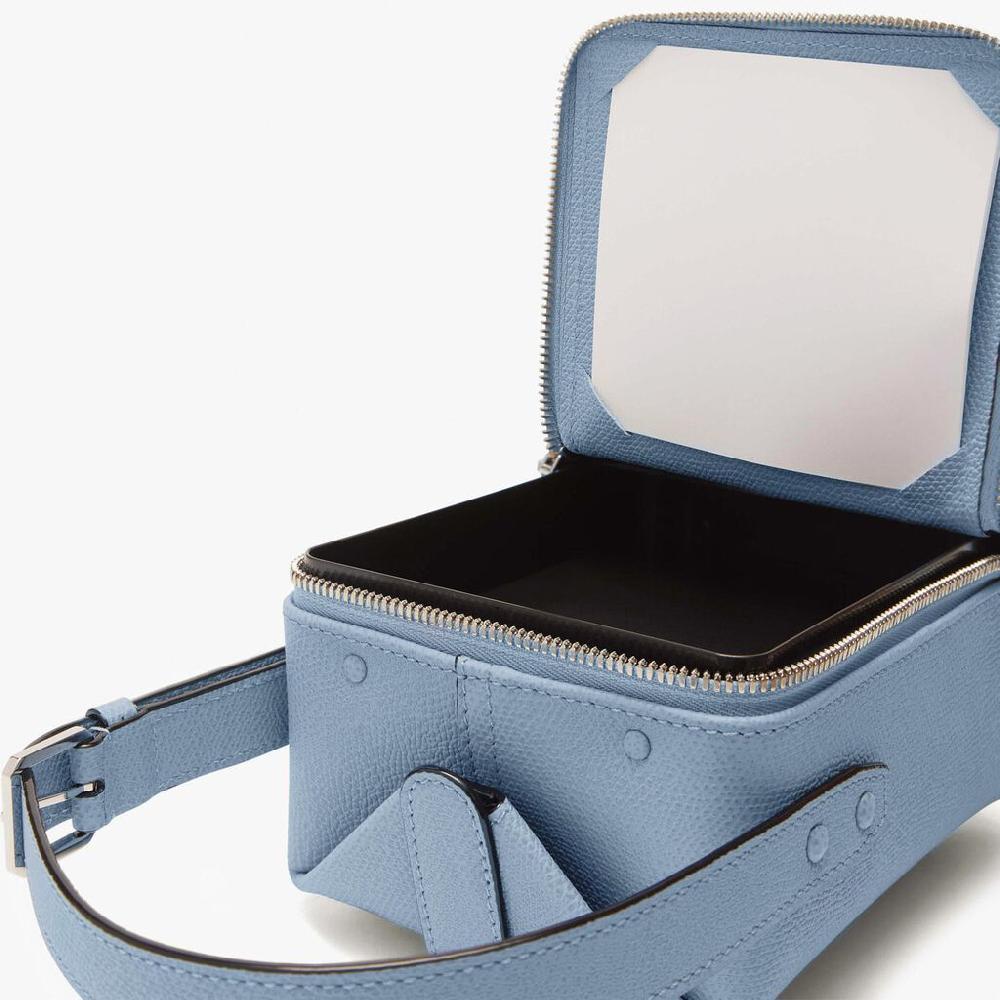 Valextra Borsetta In Pelle Azzurra Con Tracolla | Valextra Tric Trac