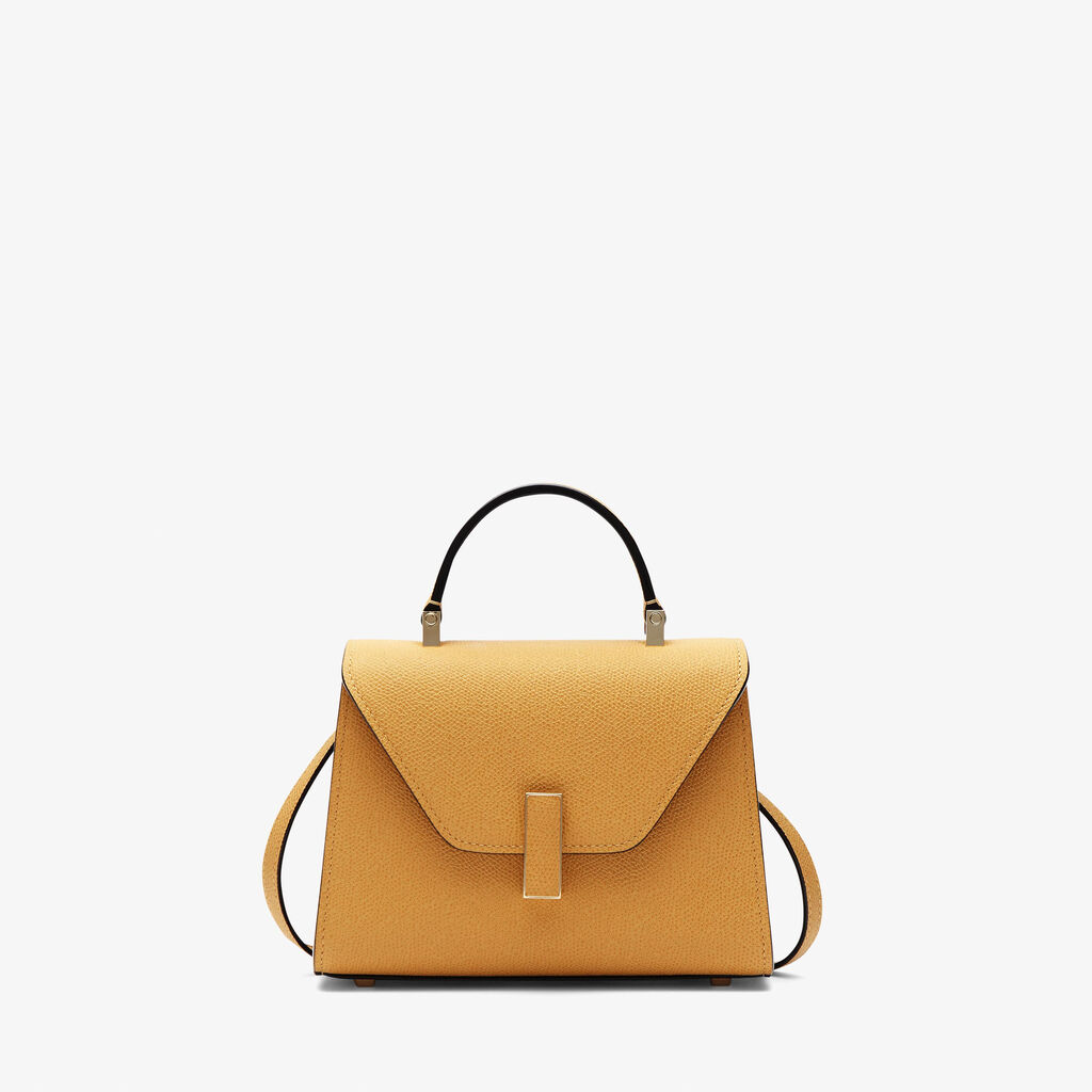 Valextra Borsetta piccola in Pelle Gialla Ambra | Valextra Iside