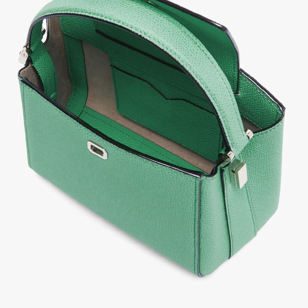Valextra Borsetta Piccola In Pelle Verde Acqua | Valextra Brera