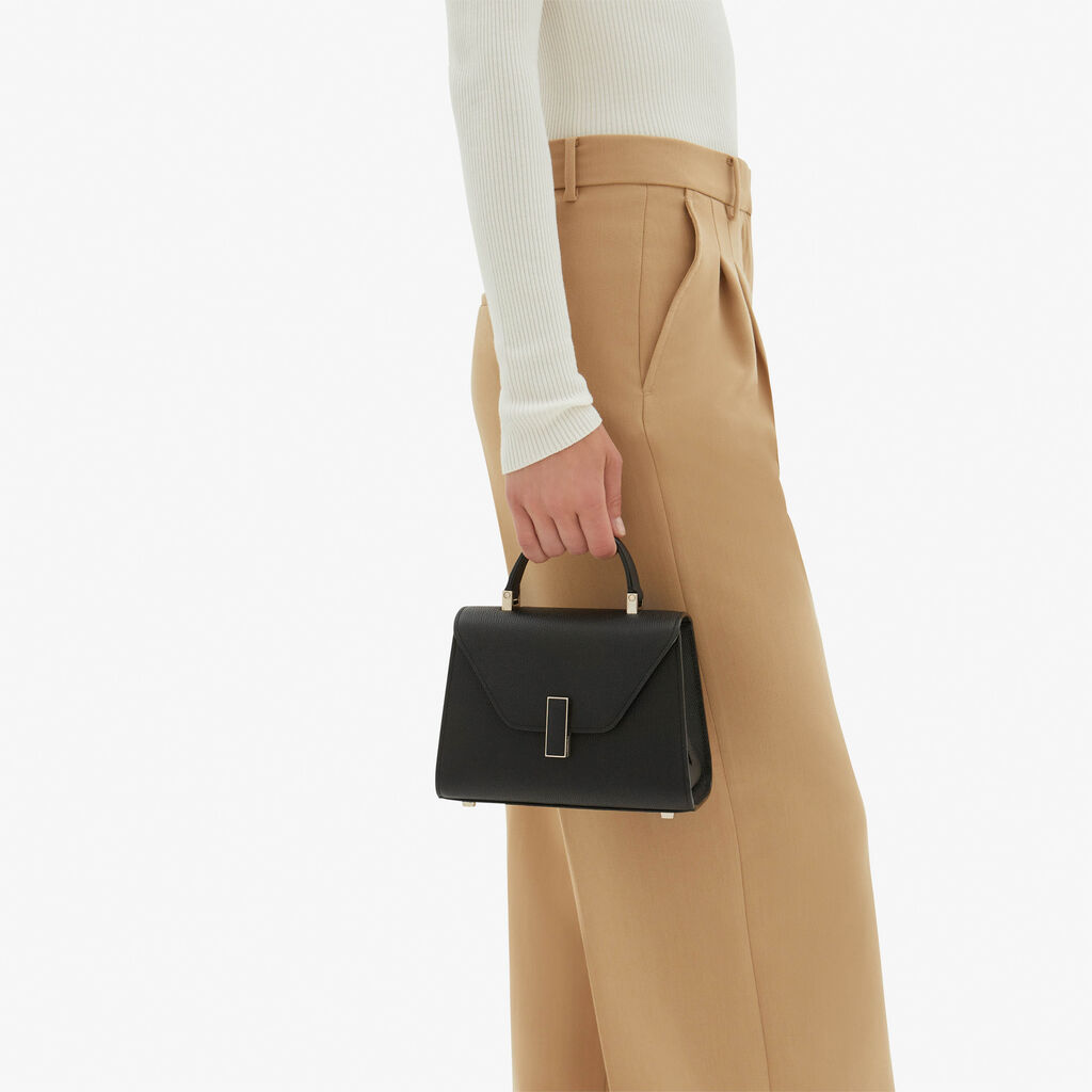 Valextra Borsetta Piccola Micro In Pelle Nera | Valextra Iside