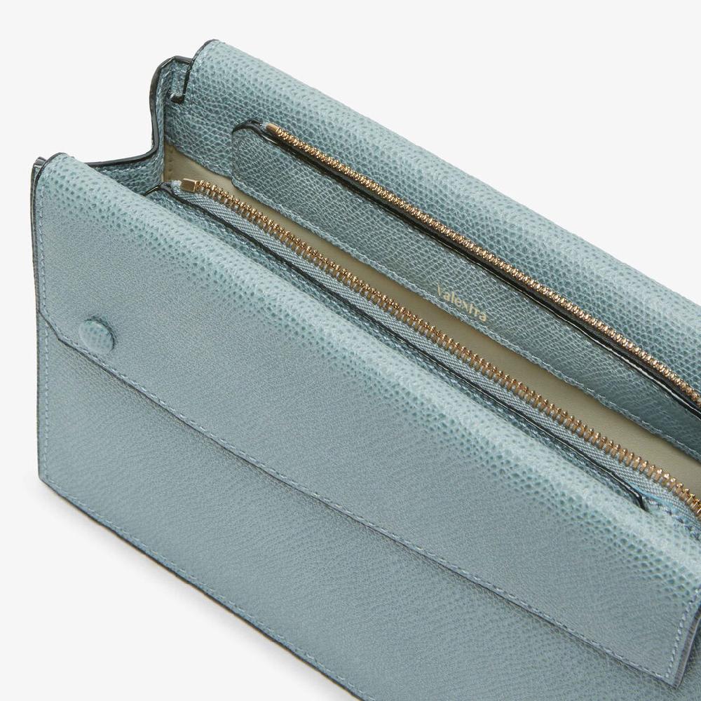 Valextra Borsetta Piccola Mini In Pelle Blu | Valextra Pocket