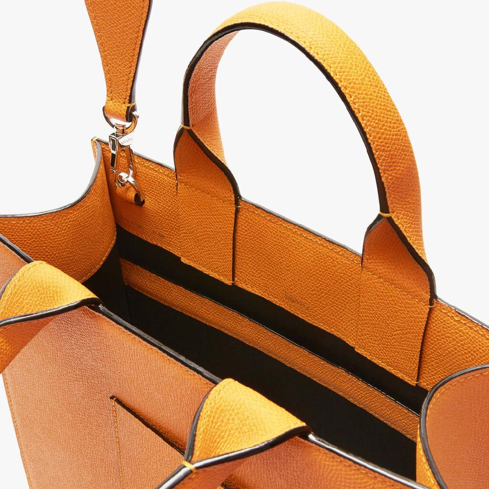 Valextra Borsetta Tote Mini Versatile In Pelle Gialla | Valextra Boxy