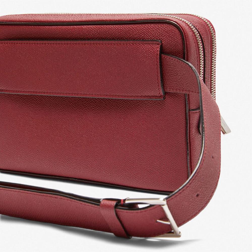 Valextra Borsetta Versatile Bum Bag In Pelle Bordeaux | Valextra V-Line