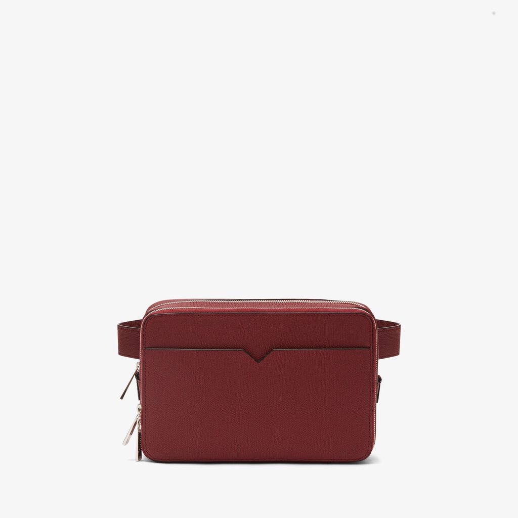 Valextra Borsetta versatile Bum Bag in Pelle Bordeaux | Valextra V-Line