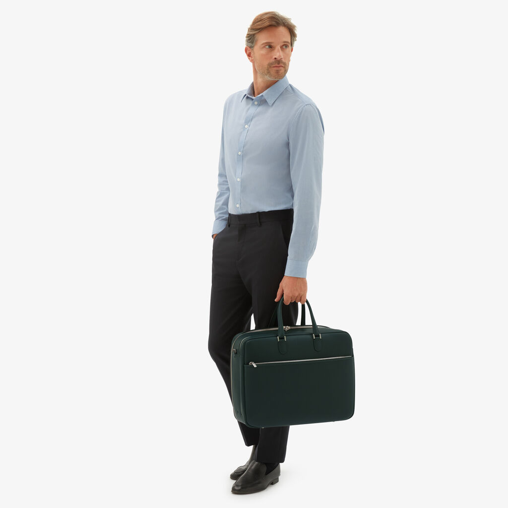 Valextra Borsone Da Viaggio Grande In Pelle Verde | Valextra Avietta