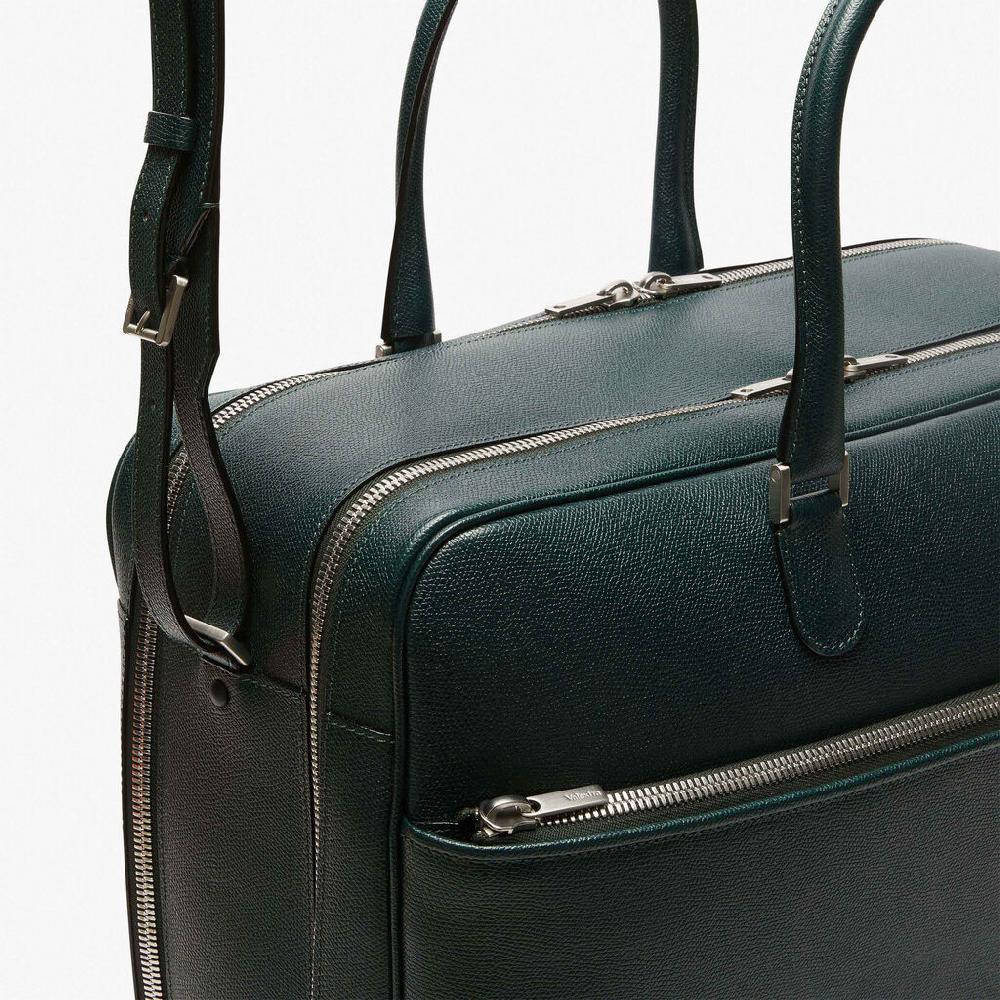 Valextra Borsone Da Viaggio Grande In Pelle Verde | Valextra Avietta