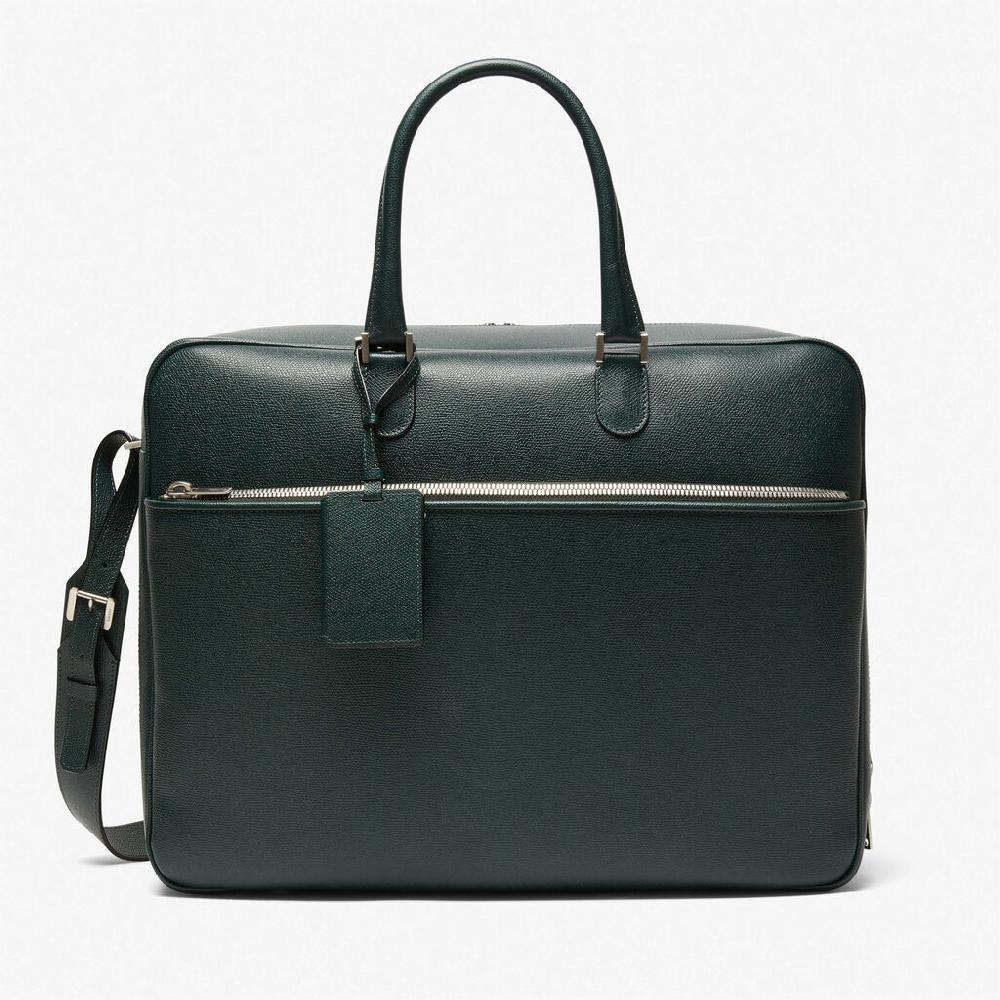 Valextra Borsone da viaggio Grande in Pelle Verde | Valextra Avietta