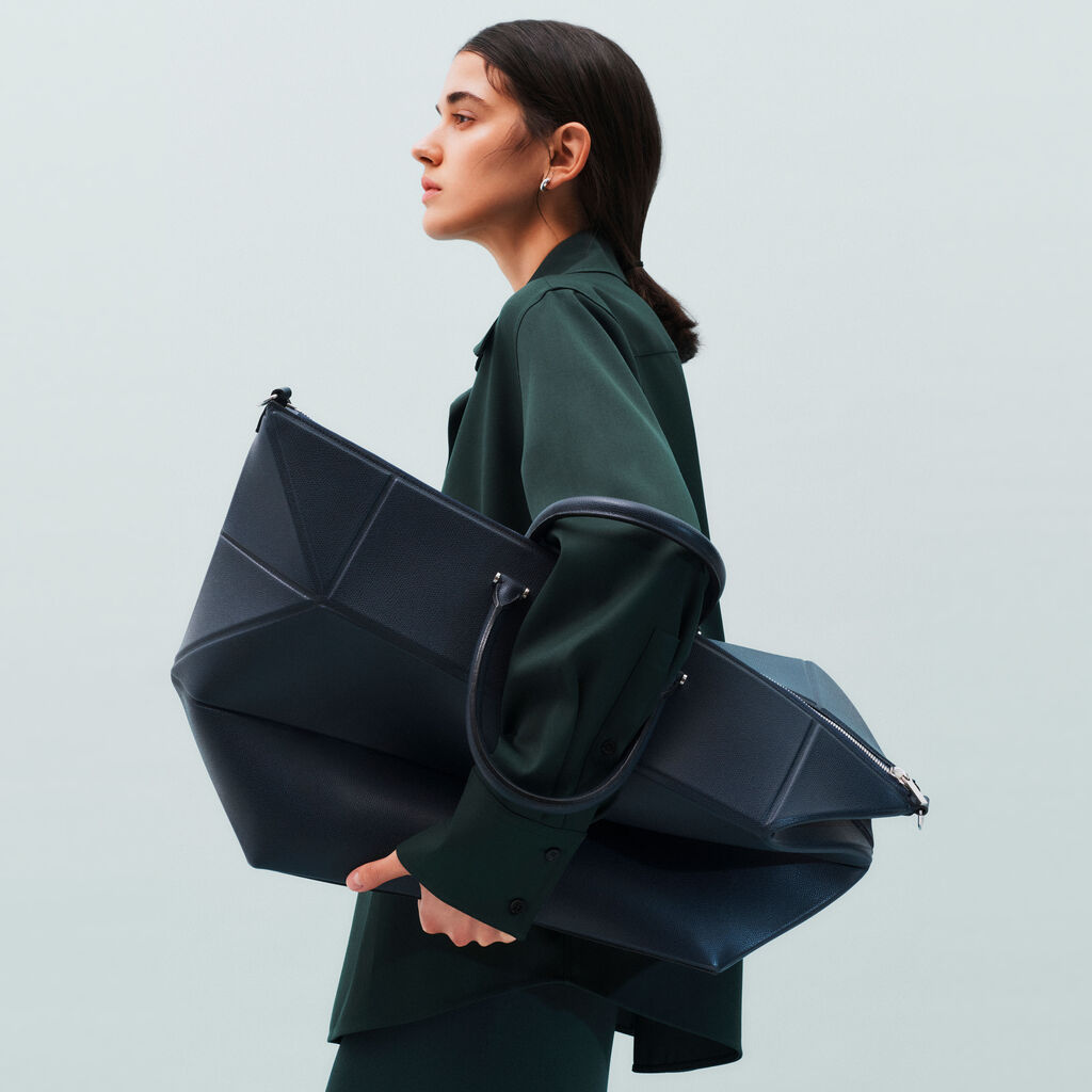 Valextra Borsone Viaggio Grande In Pelle Blu | Valextra Poliedrica