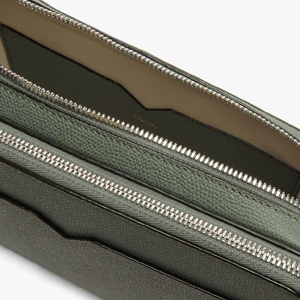 Valextra Bum Bag Da Uomo In Pelle Verde Di Lusso | Valextra V-Line