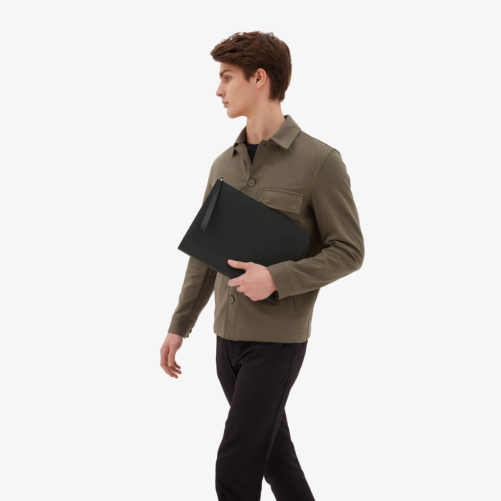 Valextra Busta Portadocumenti In Pelle Nera | Valextra My Logo