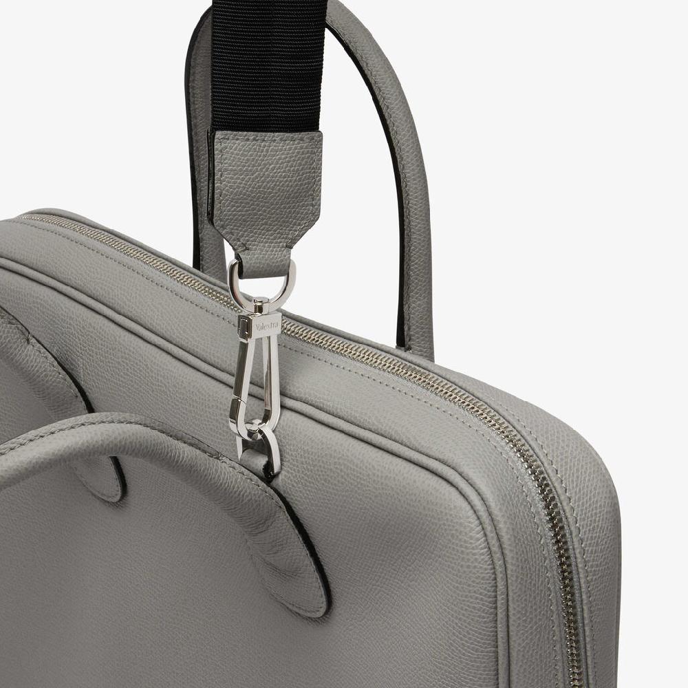 Valextra Cartella Da Ufficio Da Uomo In Pelle Grigia | Valextra My Logo