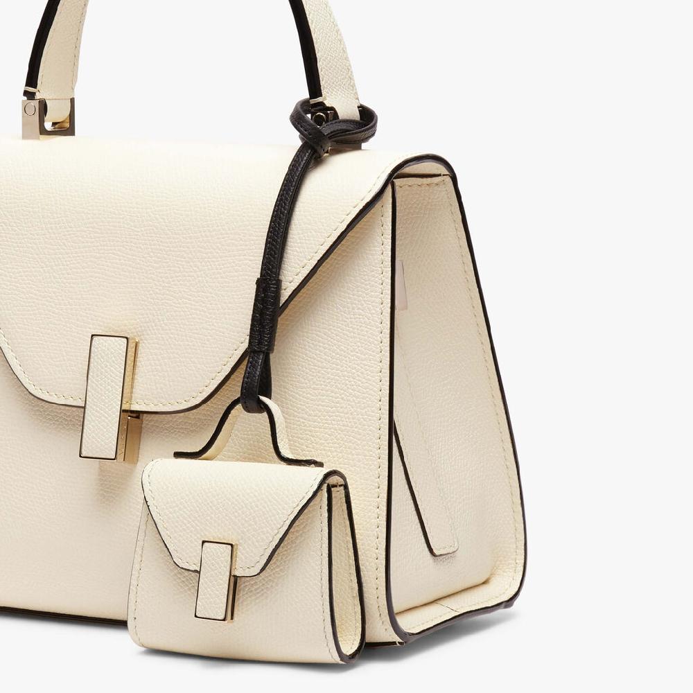 Valextra Charm Borsa Da Donna In Pelle Bianca E Nera | Valextra Iside