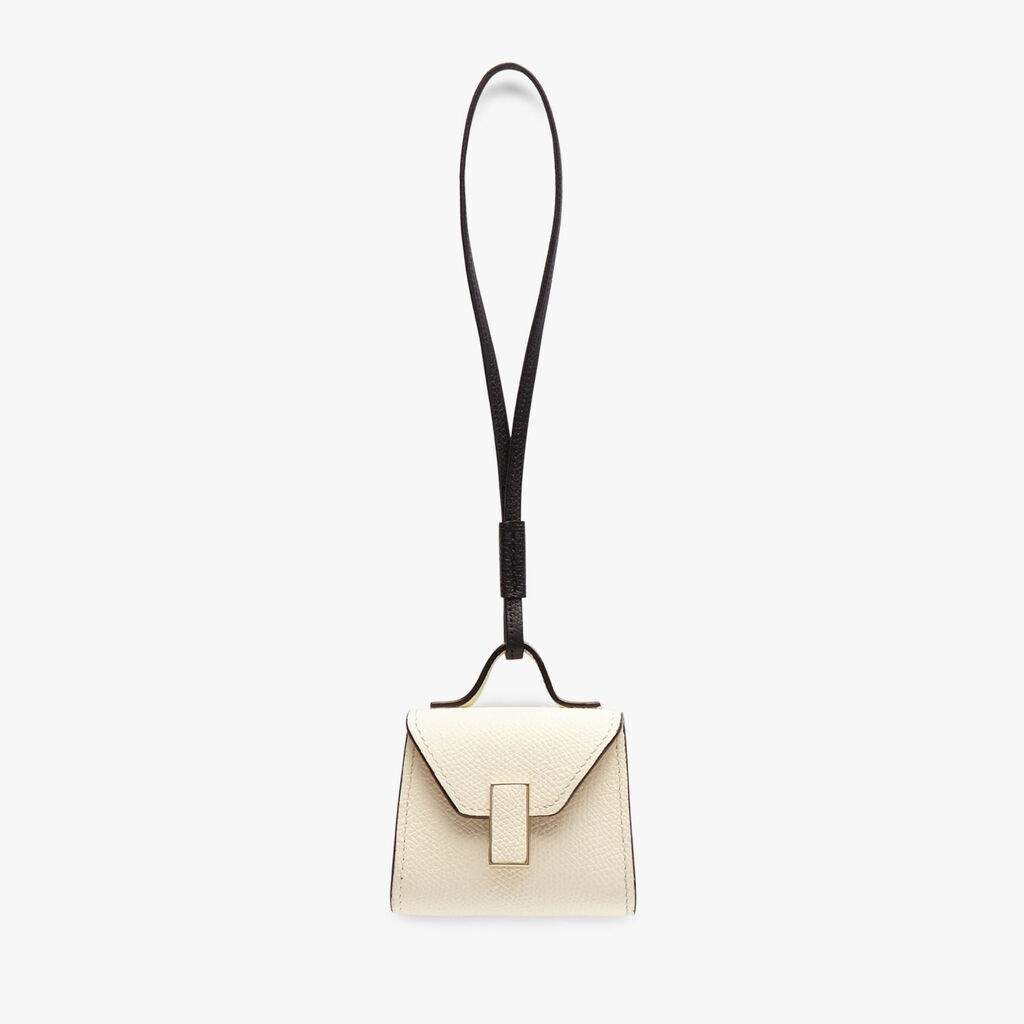 Valextra Charm borsa da Donna in Pelle Bianca e Nera | Valextra Iside