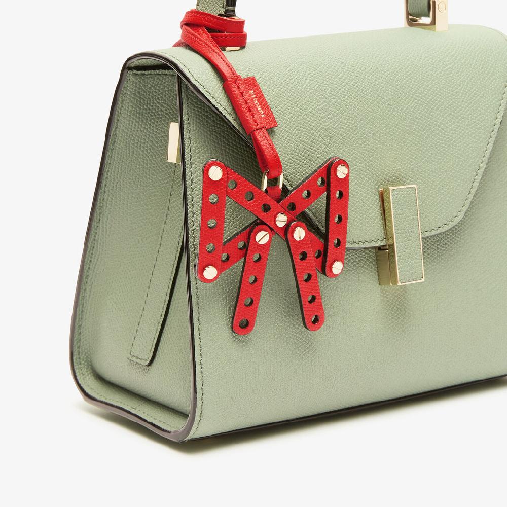 Valextra Charm Engineering Beauty Fiocco | Pelle Di Vitello Millepunte | Rosso Cremisi | Valextra