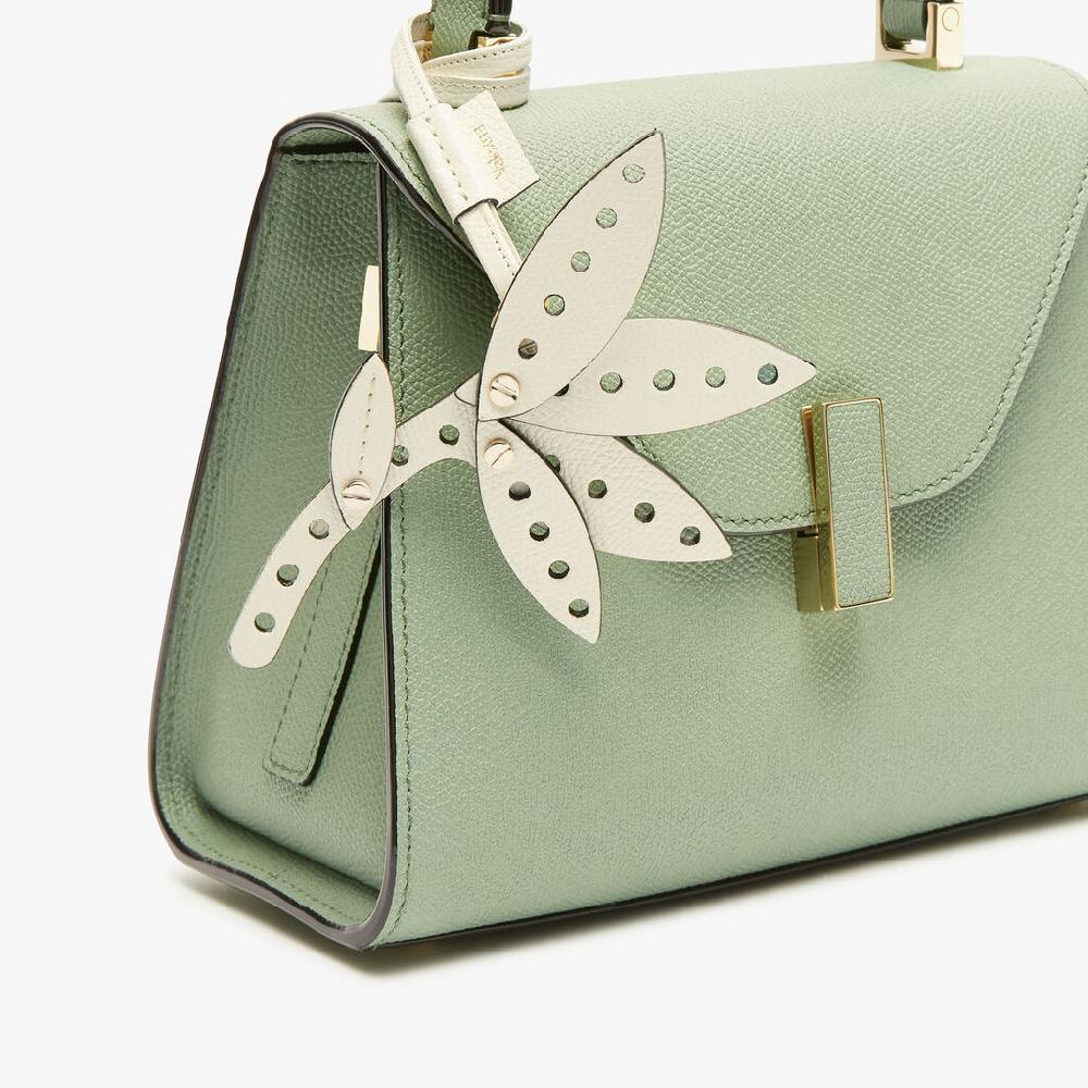 Valextra Charm Engineering Beauty Fiore | Pelle Di Vitello Millepunte | Bianco Pergamena | Valextra