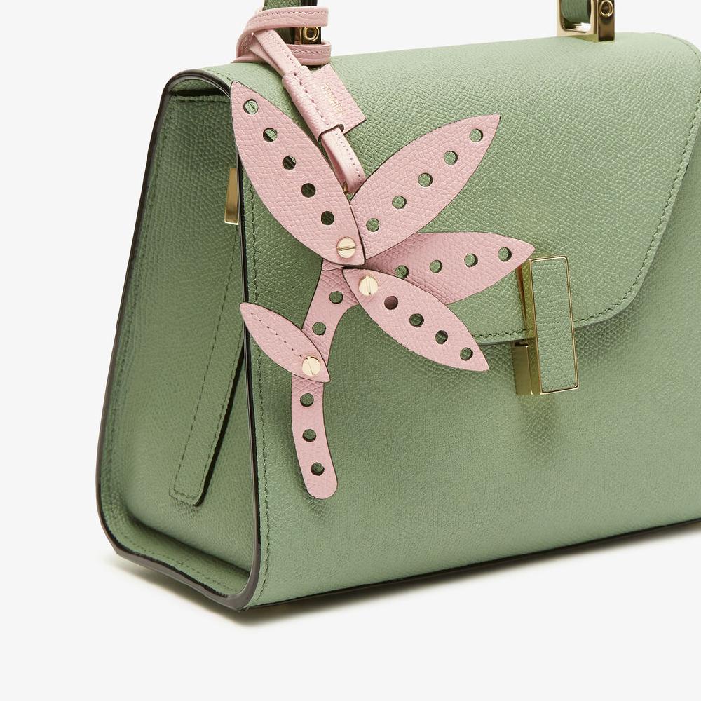 Valextra Charm Engineering Beauty Fiore | Pelle Di Vitello Millepunte | Rosa Peonia | Valextra