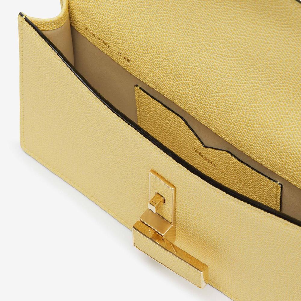 Valextra Clutch Donna Di Lusso In Pelle Gialla Con Catena | Valextra Iside