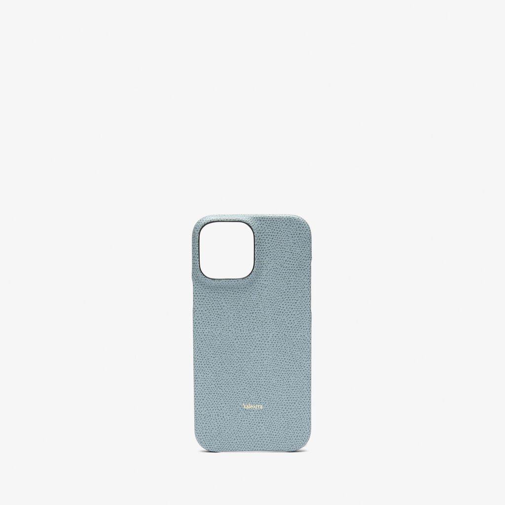 Valextra Cover Iphone 13 Pro Max in Pelle Azzurra ceruleo | Valextra