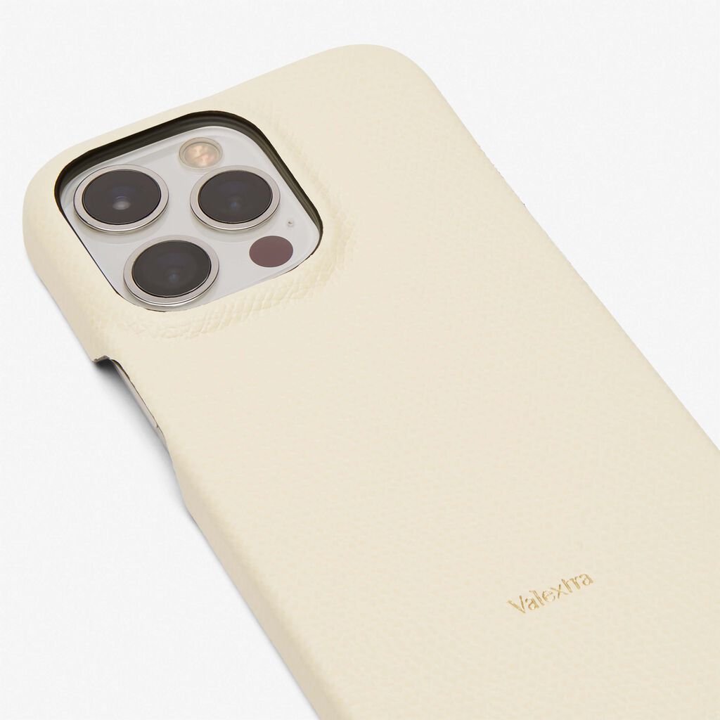 Valextra Cover Rigida Per Iphone 13 Pro In Pelle Bianca | Valextra