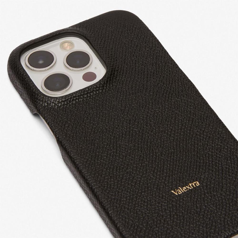 Valextra Cover Rigida Per Iphone 13 Pro In Pelle Nera | Valextra