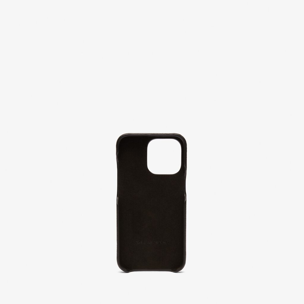Valextra Cover Rigida Per Iphone 13 Pro In Pelle Nera | Valextra