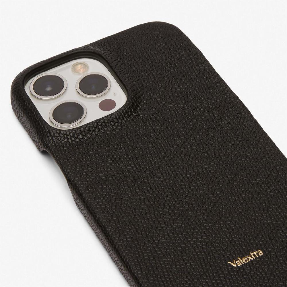 Valextra Cover Rigida Per Iphone 13 Pro Max In Pelle Nera | Valextra