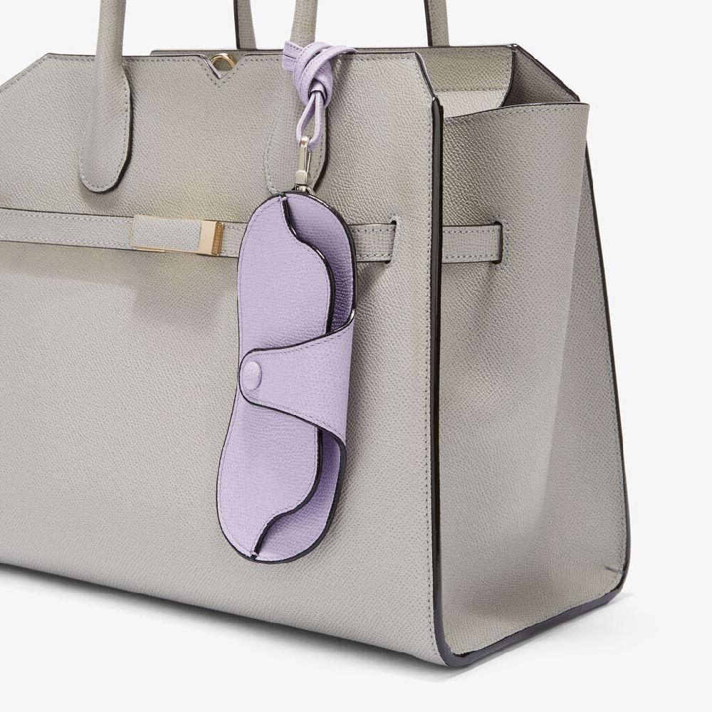 Valextra Custodia Occhiali Da Donna Con Laccio Di Lusso In Pelle Lilla | Valextra