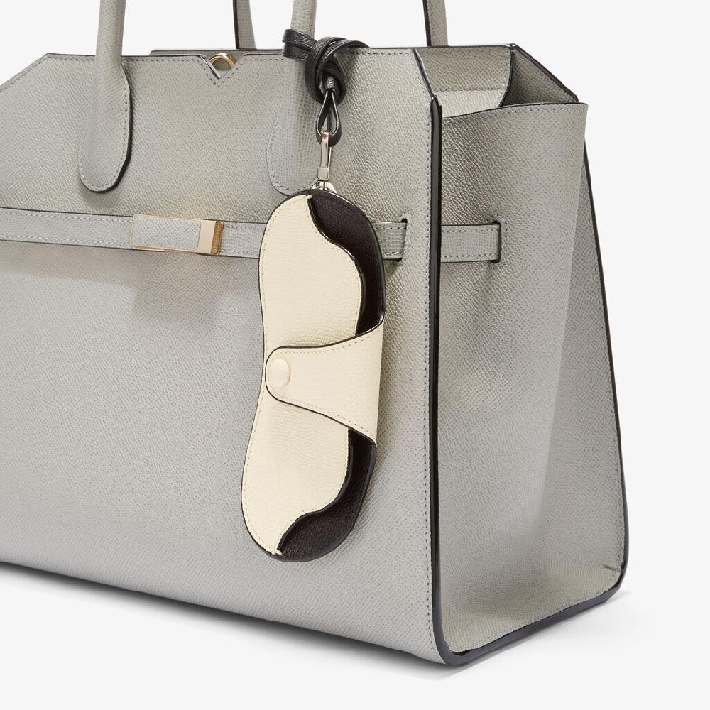 Valextra Custodia Occhiali Di Lusso In Pelle Bianca E Nera | Valextra