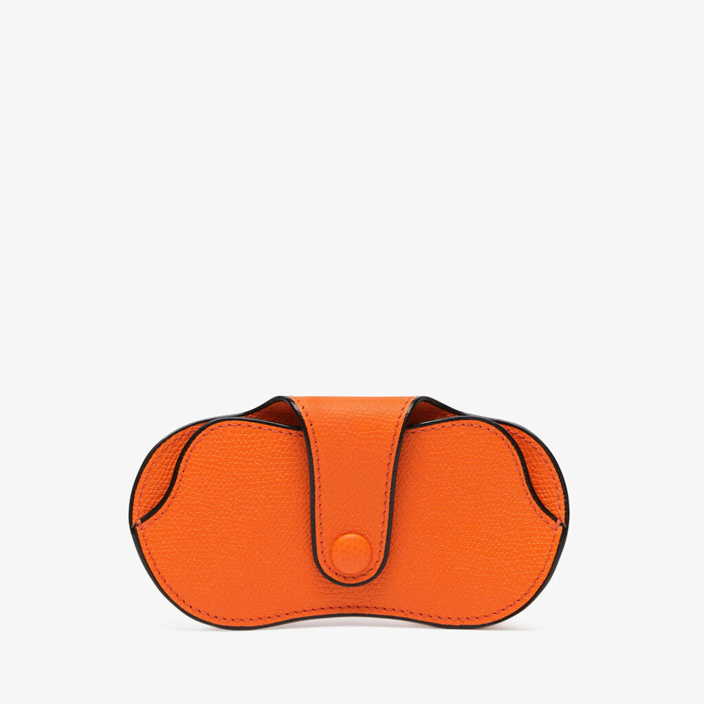 Valextra Custodia Occhiali In Pelle Arancione | Valextra Piccola Pelletteria