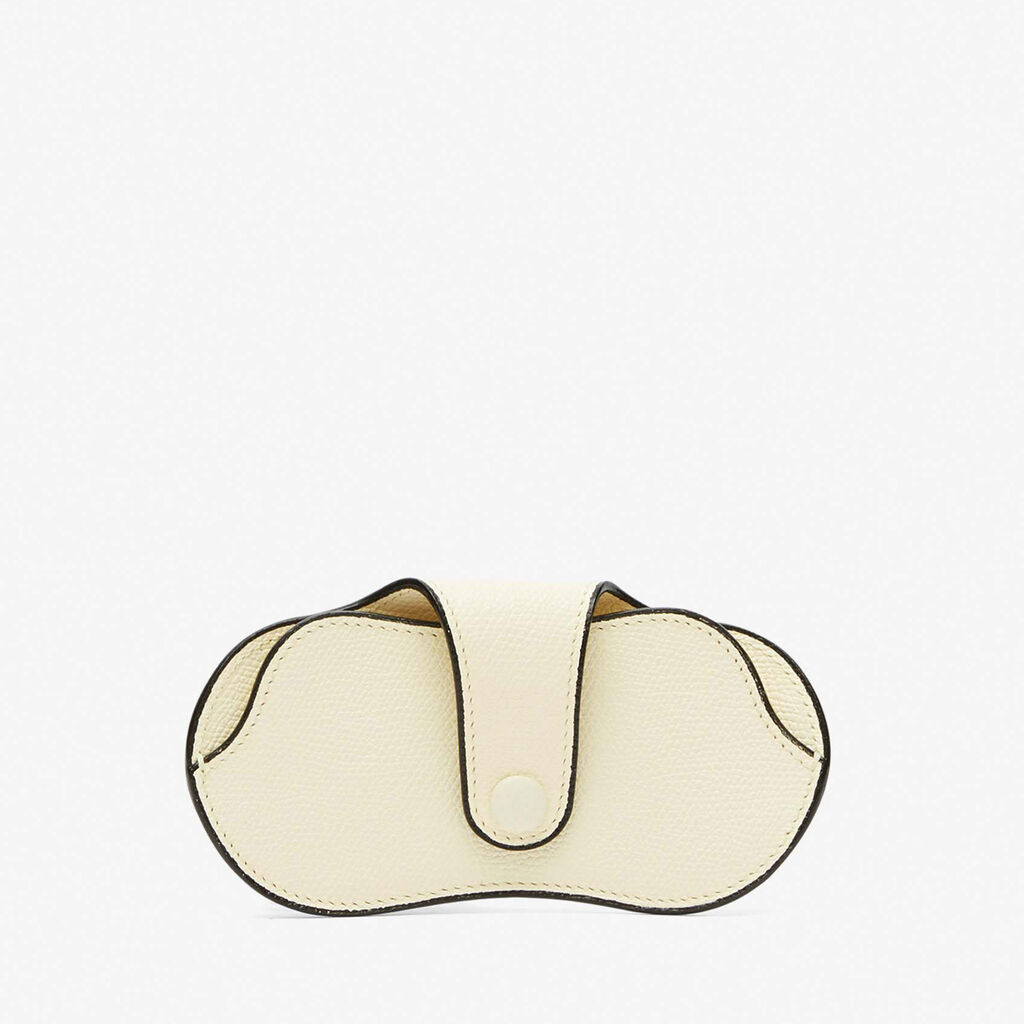 Valextra Custodia Occhiali In Pelle Bianca | Valextra